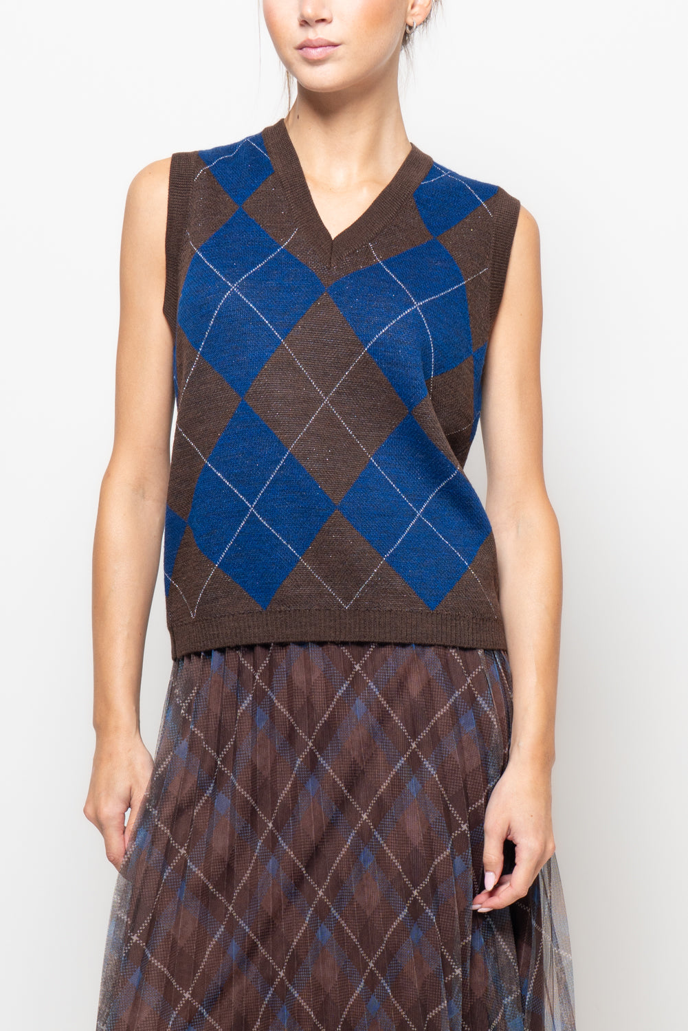 Gilet a rombi a corpetto