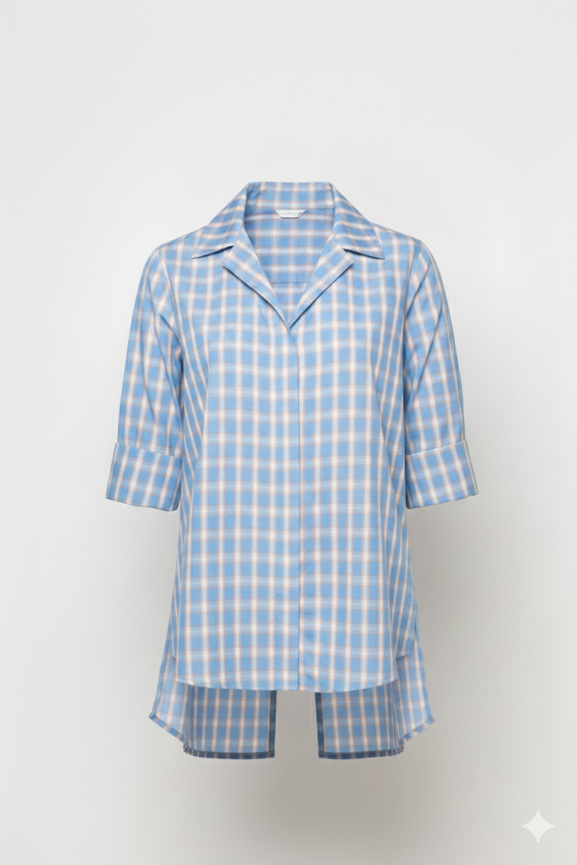 Camicia a quadri con coda