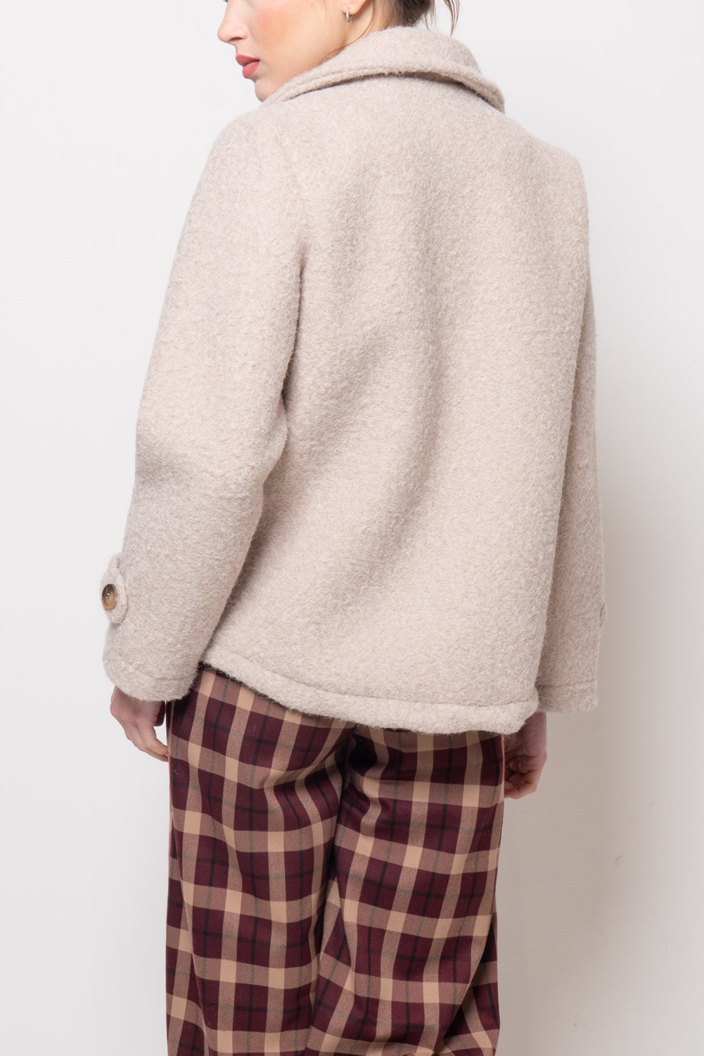 Cappotto bouclé corto