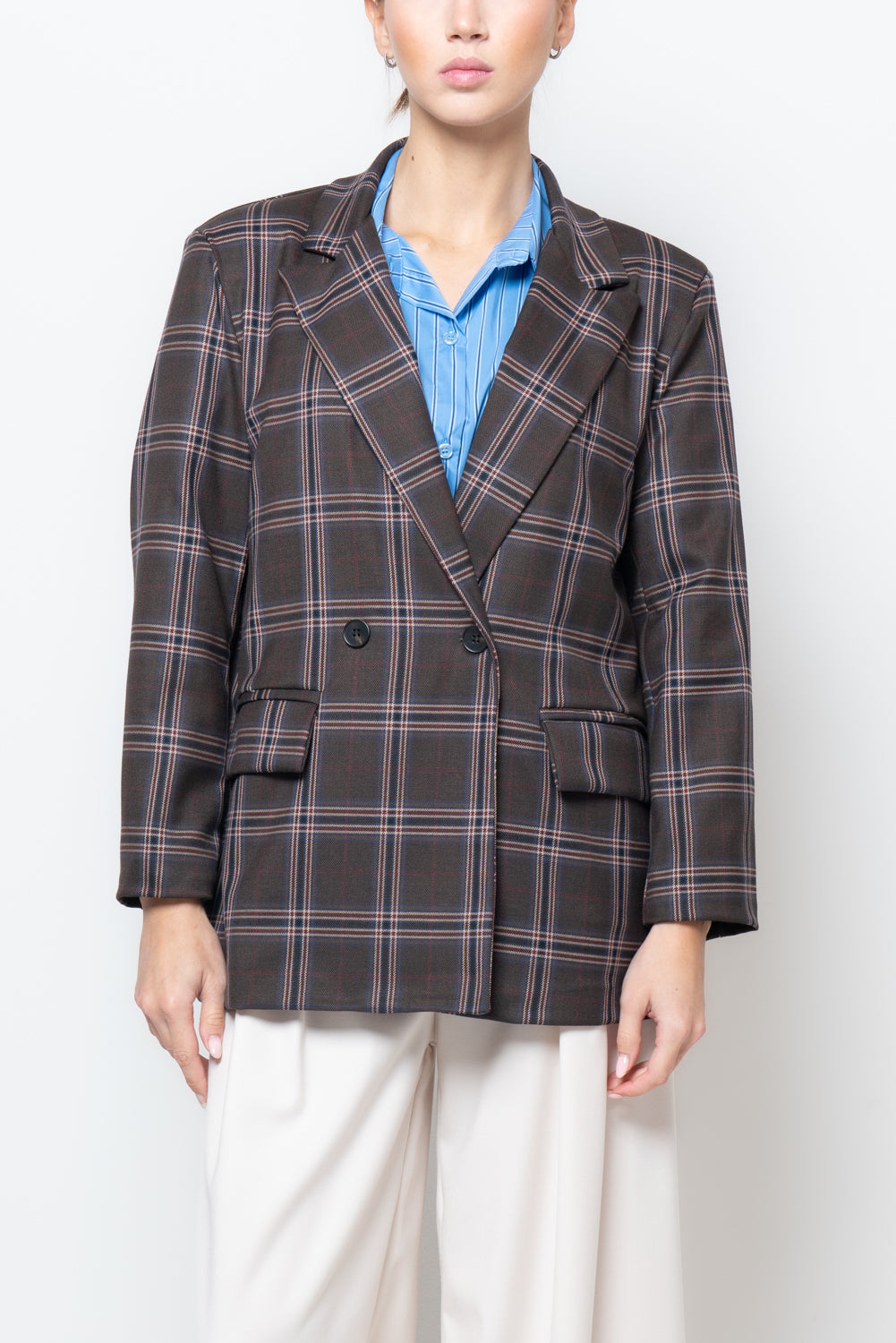 Giacca doppiopetto a quadri
