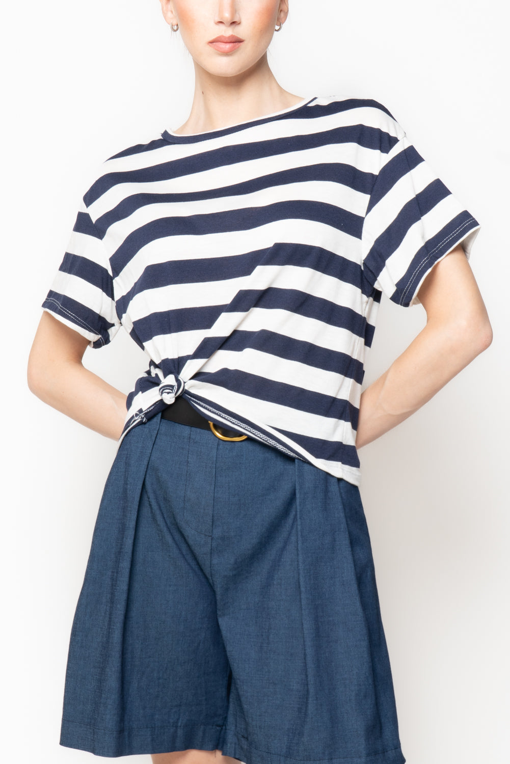 T-shirt a Righe bicolore