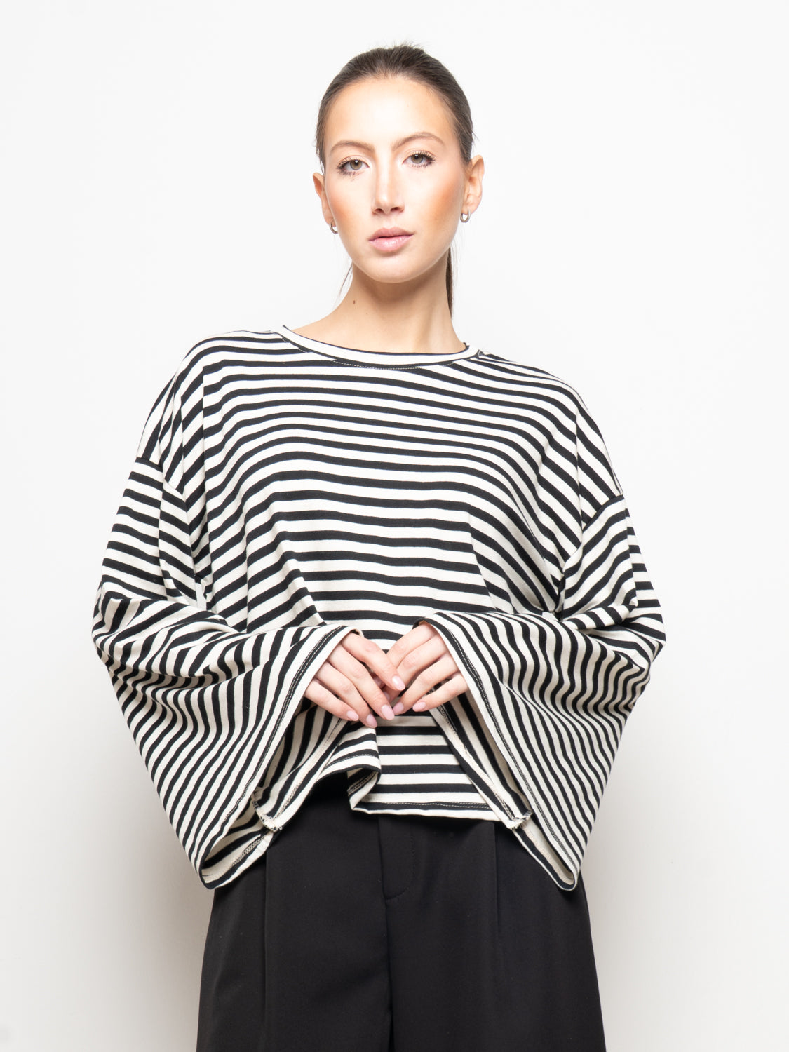 Maglia oversize righe