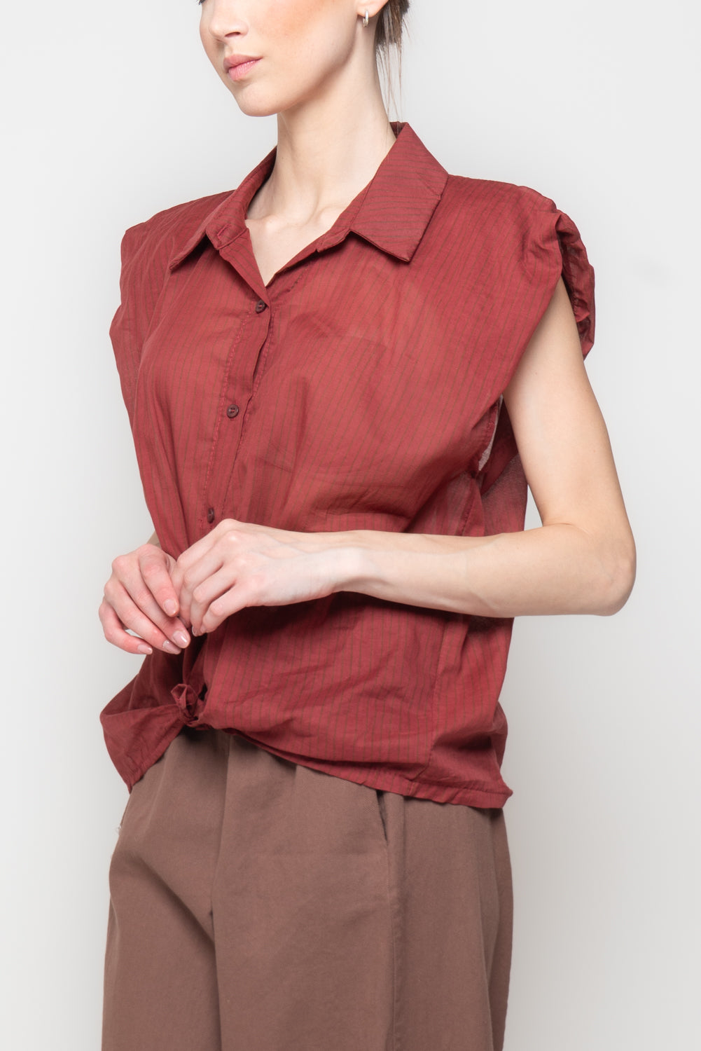 Camicia Smanicata a Righe