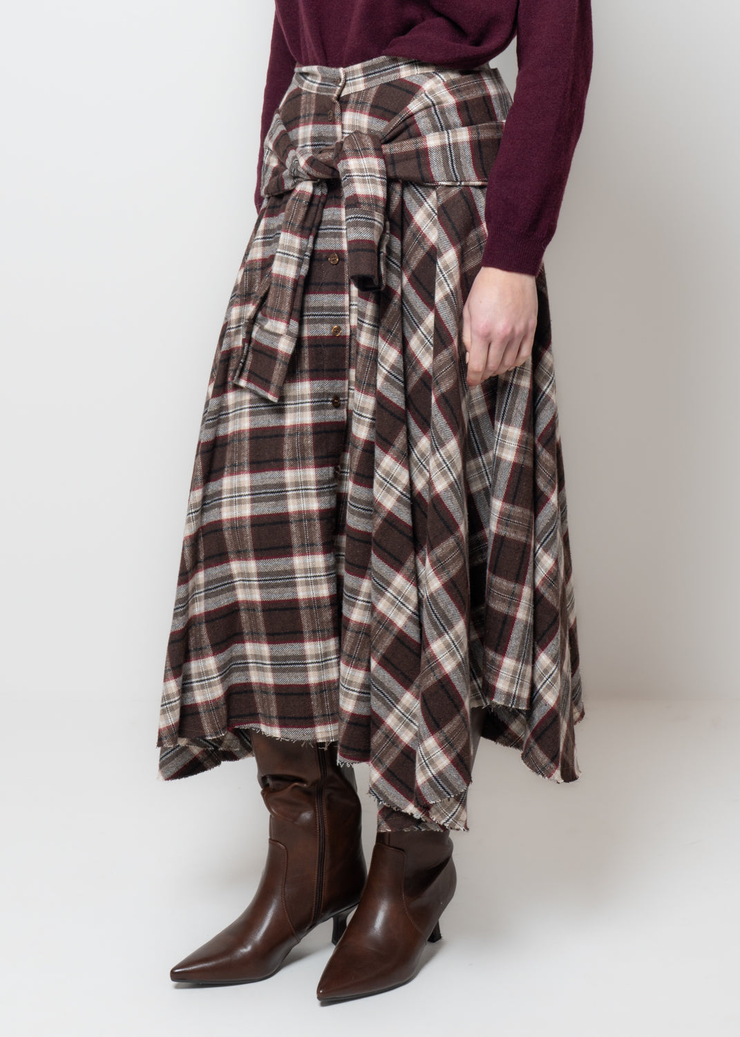 Gonna a quadri con fusciacca