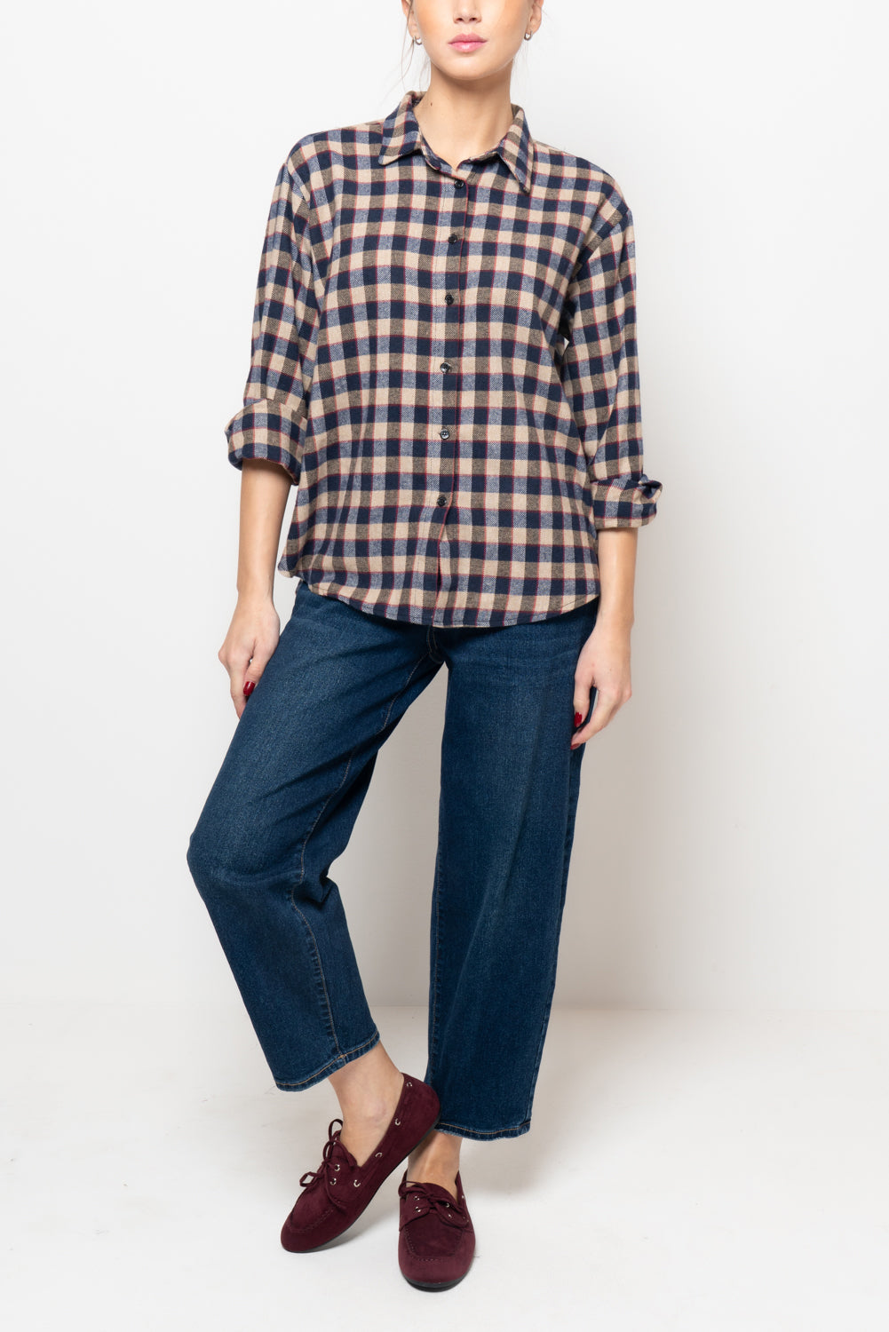 Camicia a quadri in flanella