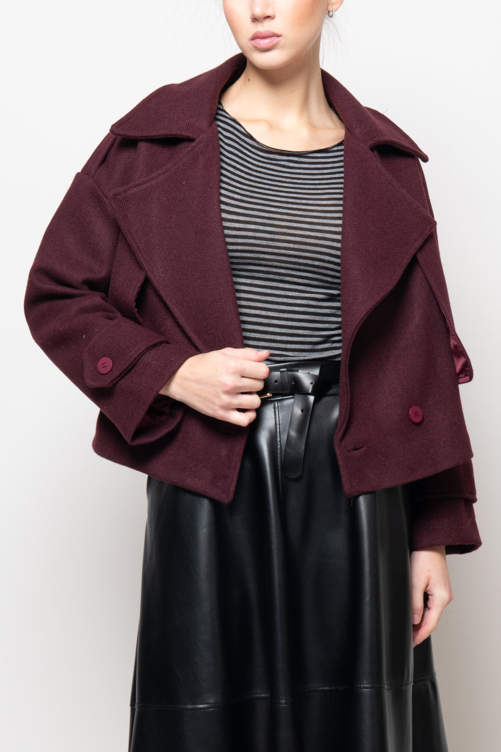 Giubbotto doppiopetto crop