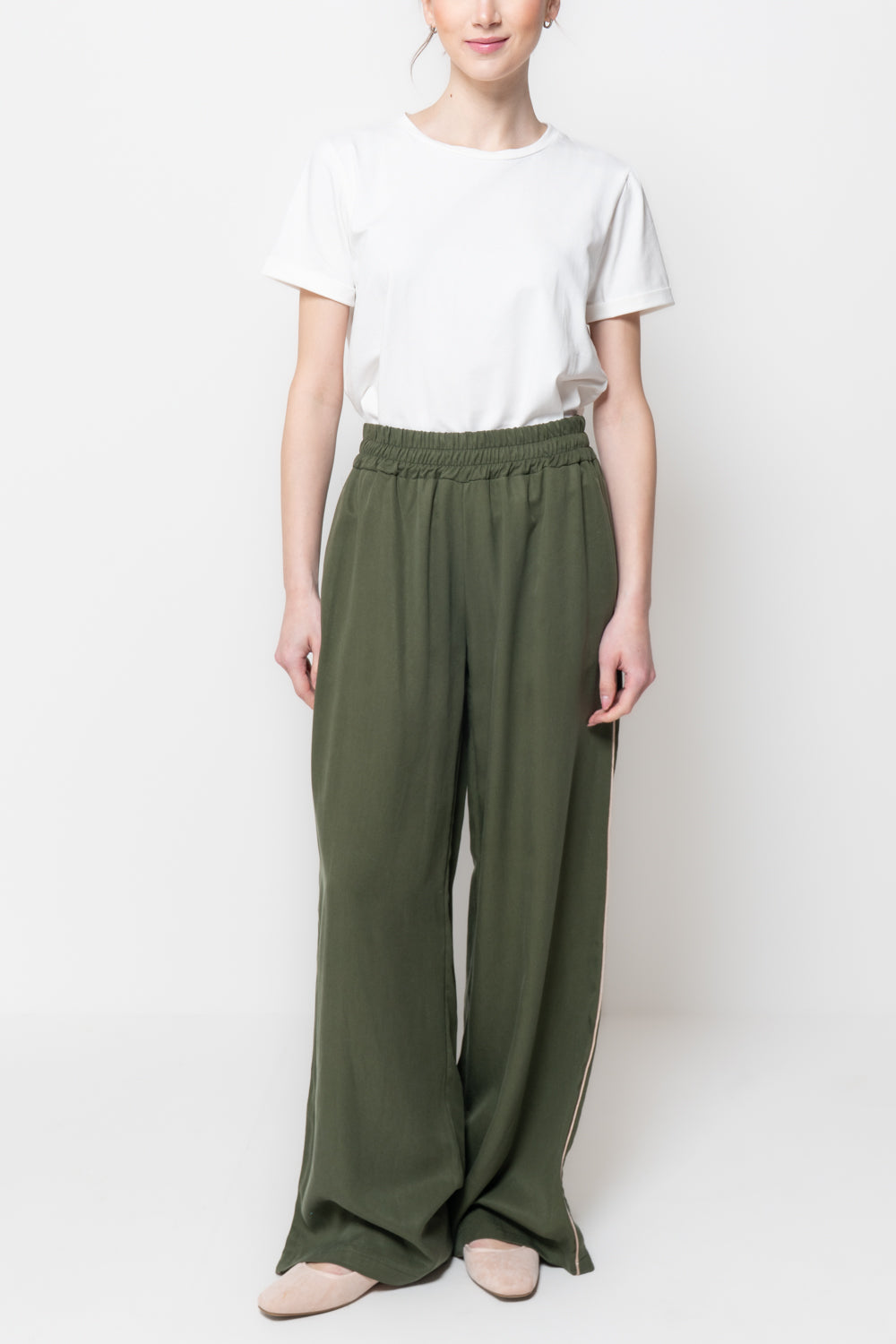 Pantalone Soft con Banda Laterale