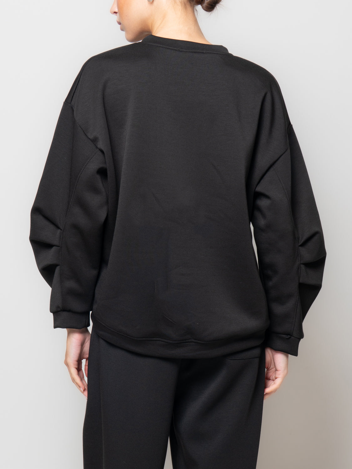 Felpa in neoprene con manica rappresa