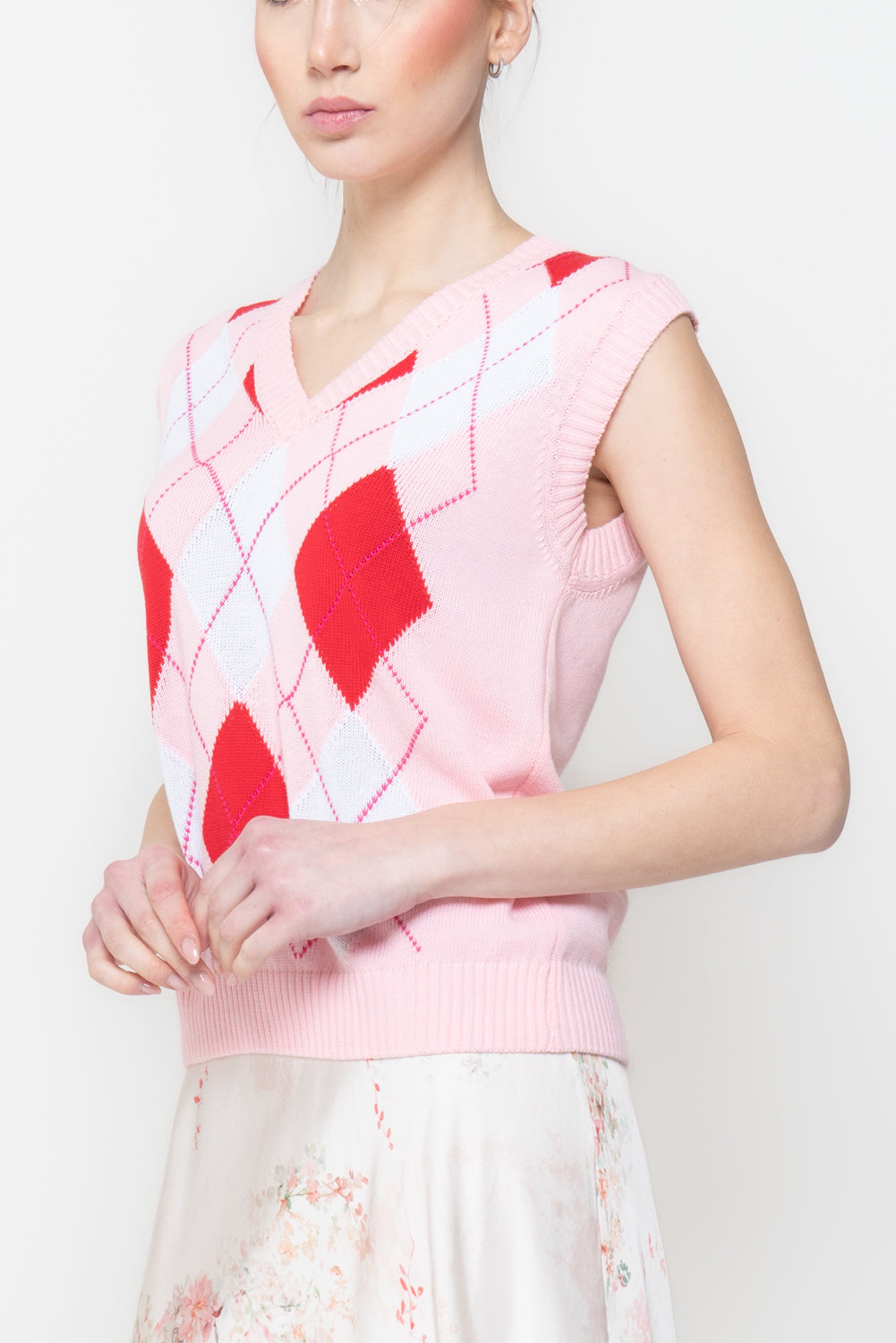 Gilet in Maglia a Rombi