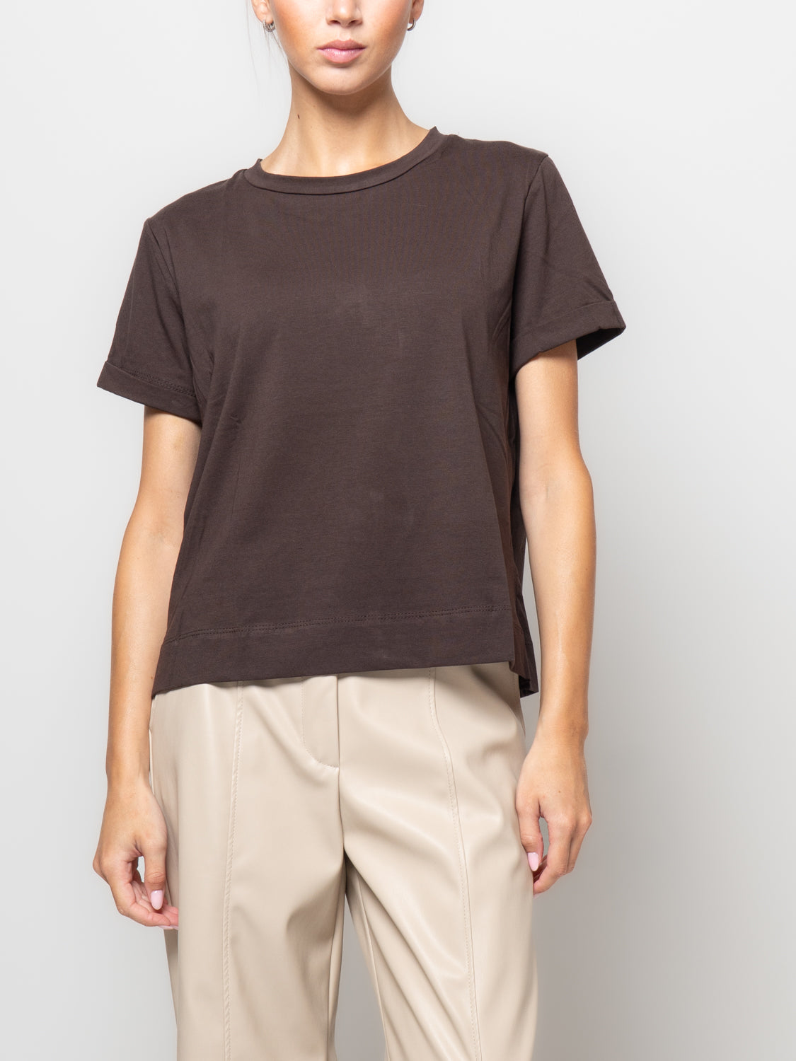 T-shirt con risvolto sulla manica