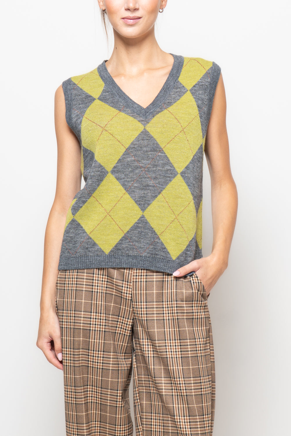 Gilet a rombi a corpetto