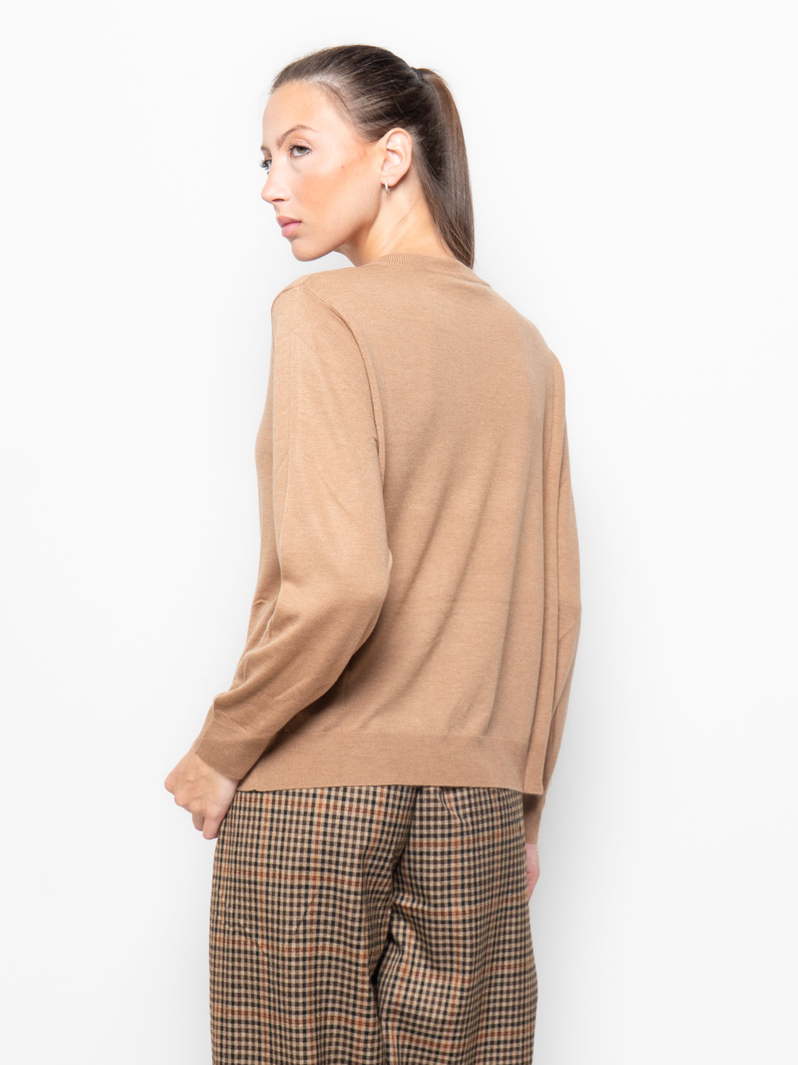 Maglione girocollo in misto cashmire