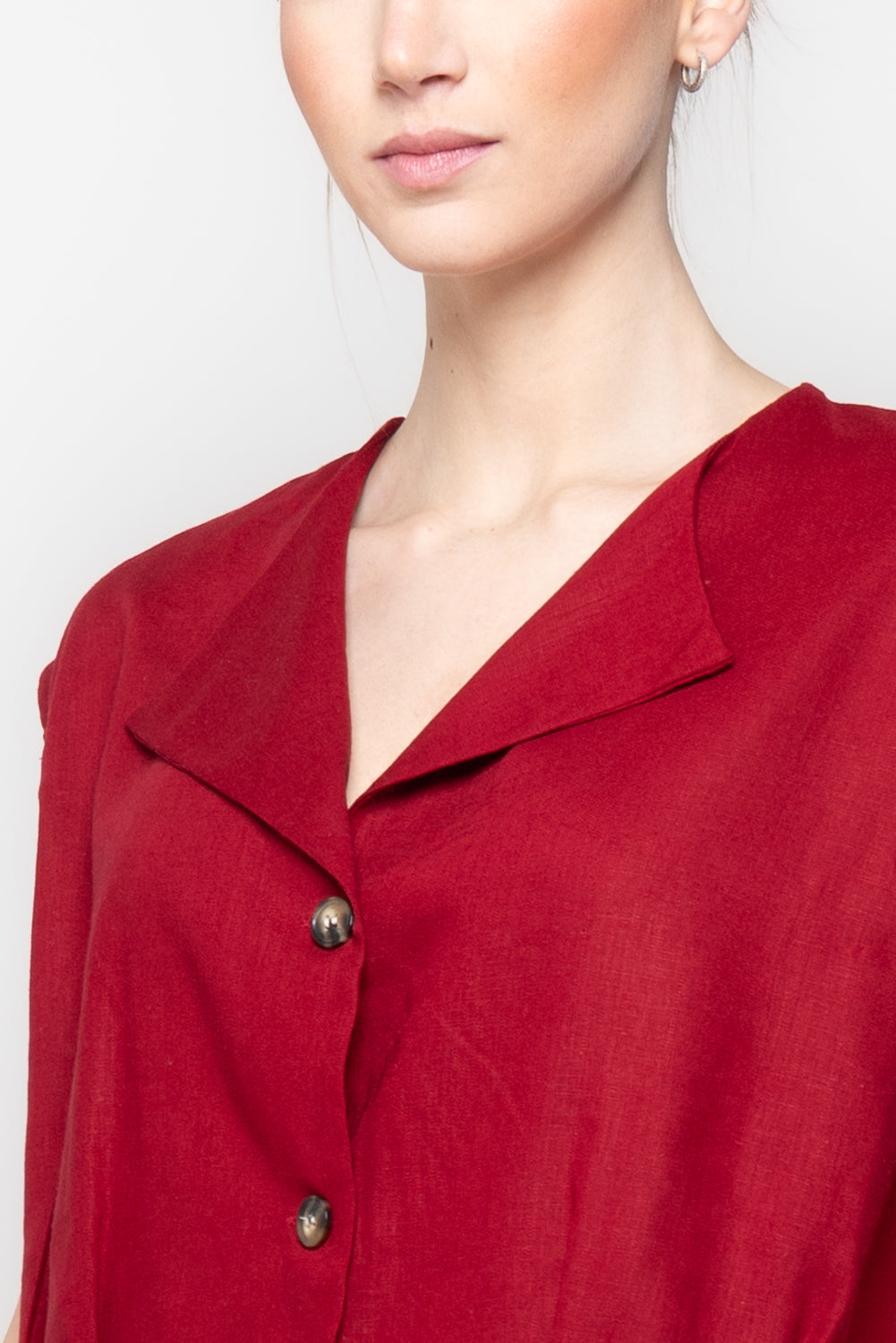 Gilet Cropped in Misto Lino