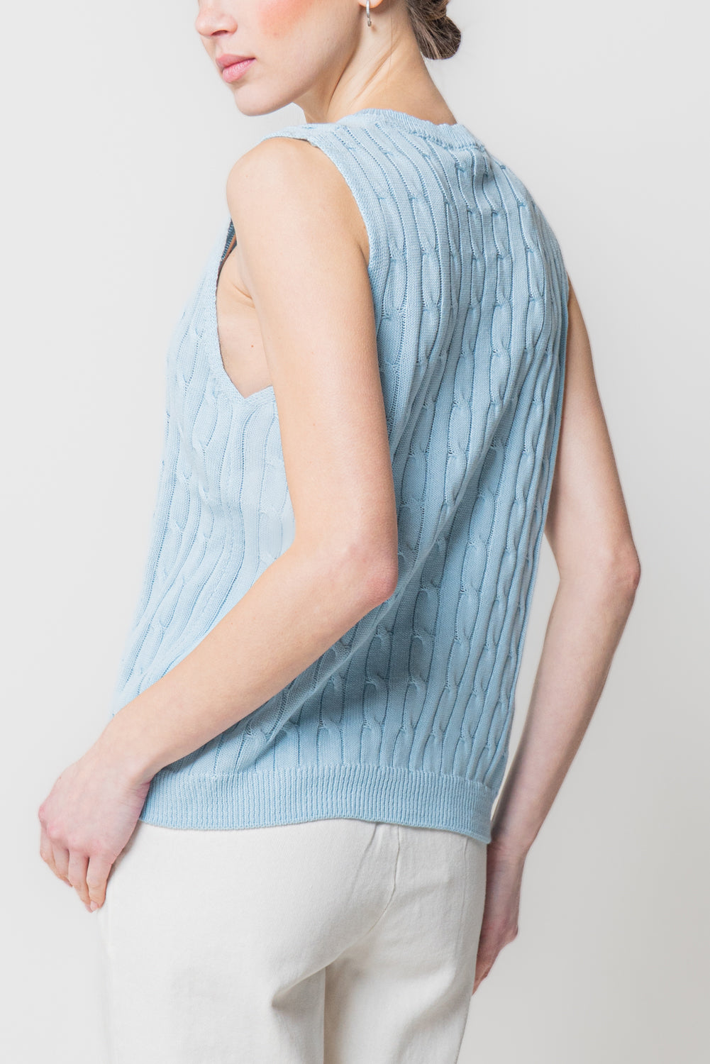 Gilet in Maglia a Trecce