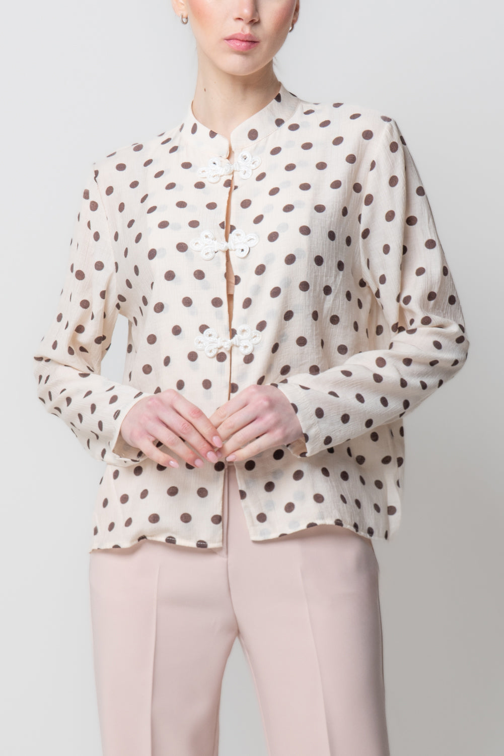 Camicia a Pois con Alamari