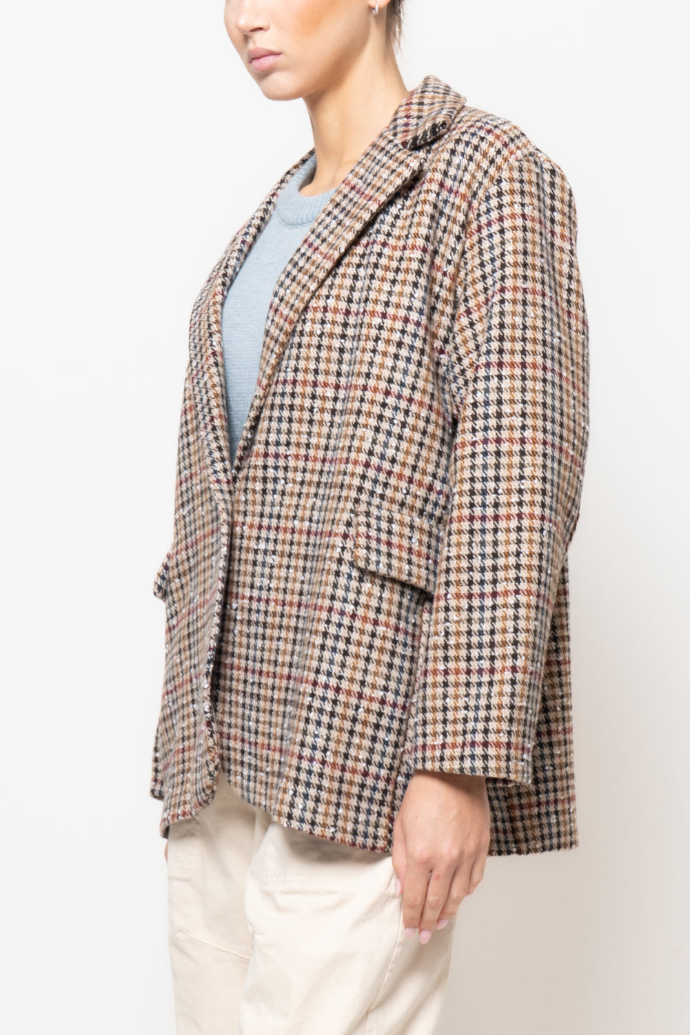 Giacca a quadri over