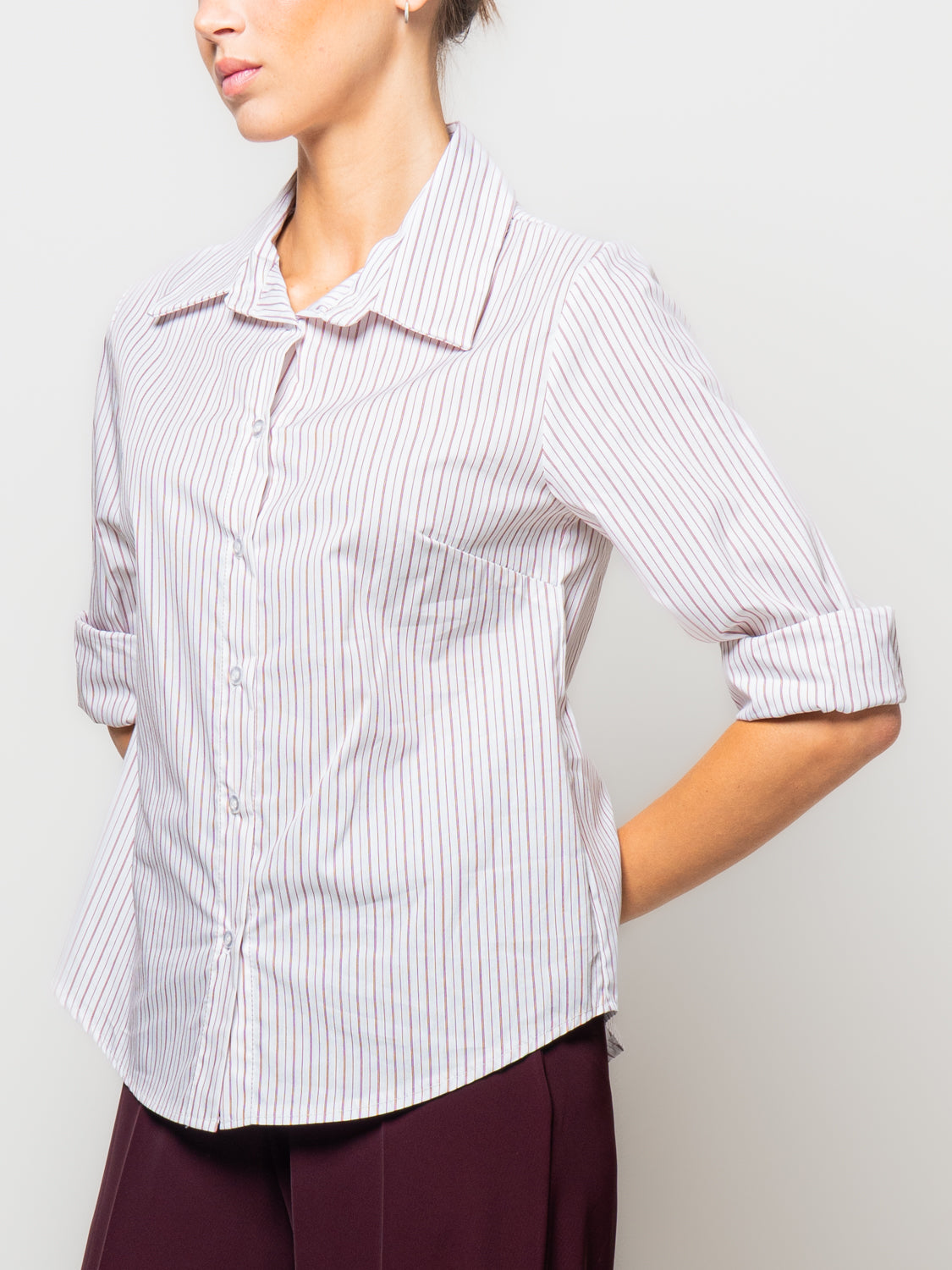 Camicia slim a righe