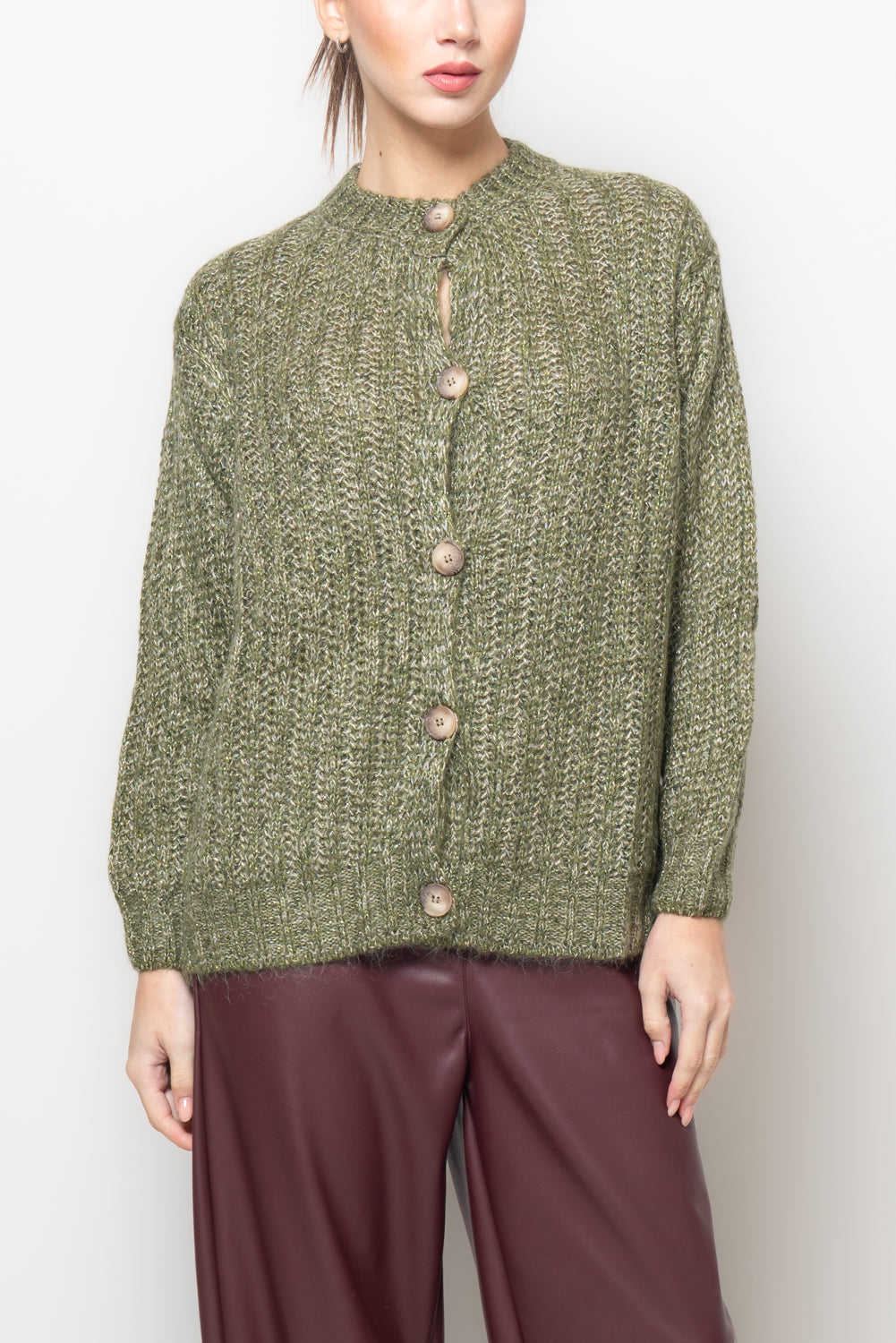 Cardigan misto mohair melange