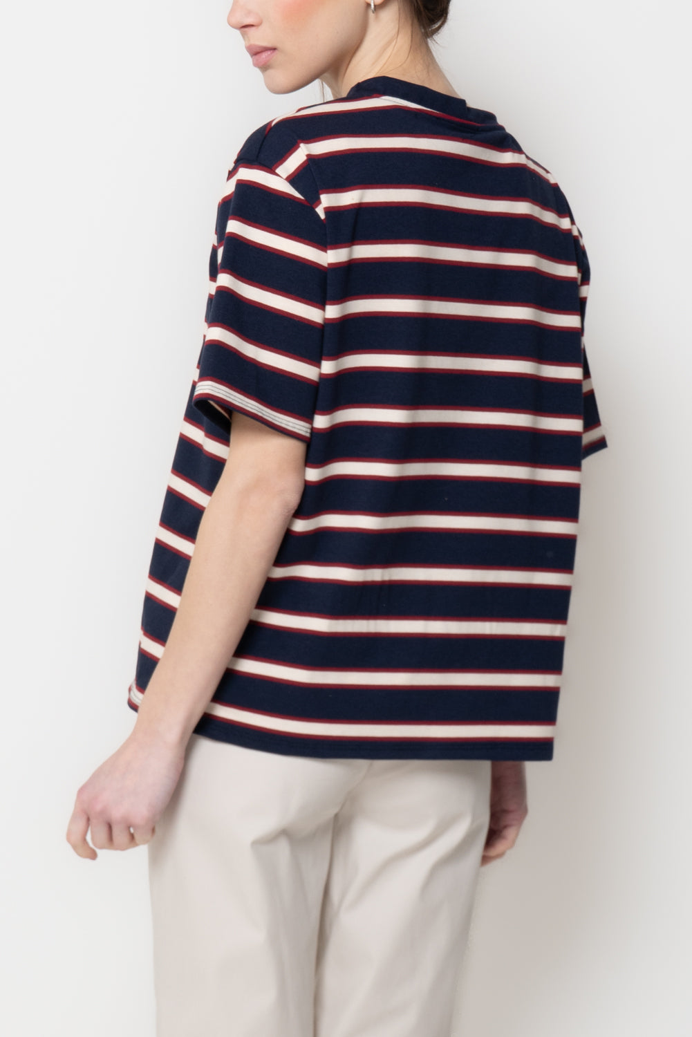 T-shirt Oversize a Righe Orizzontali