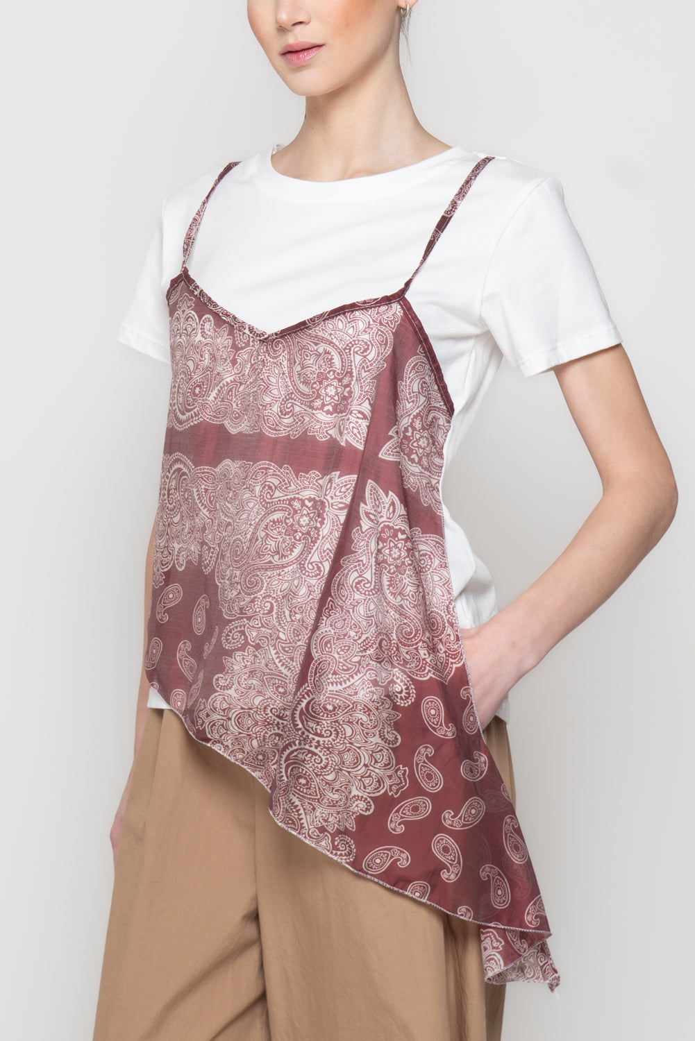 T-shirt Asimmetrico Bandana