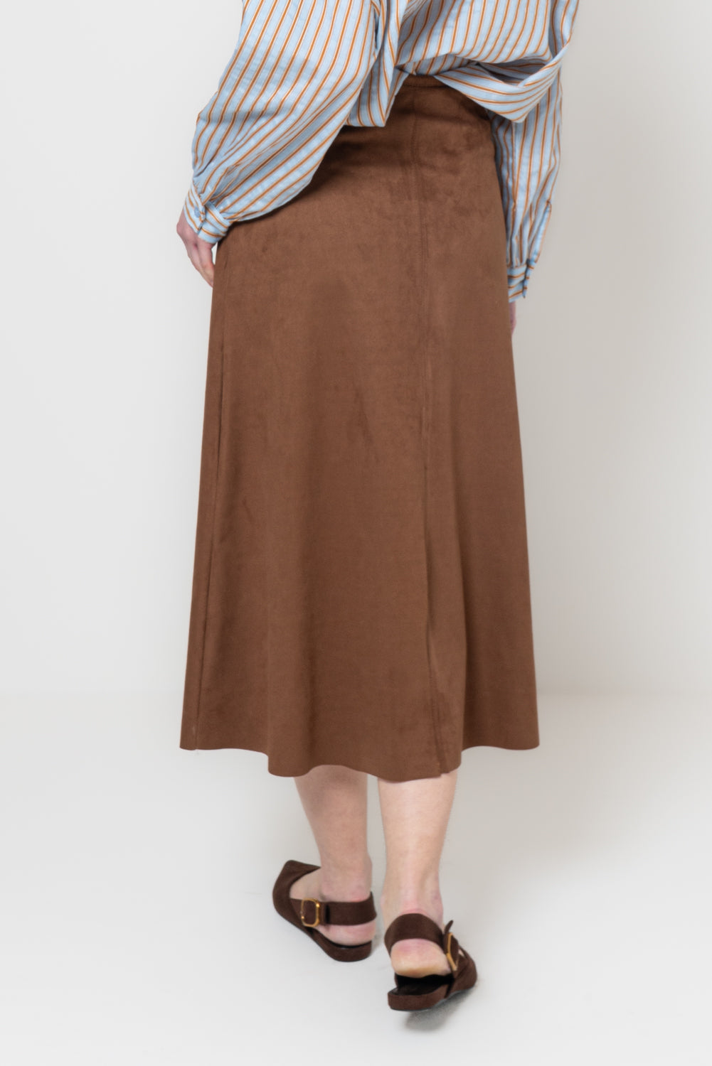 Lunguette a trapezio in suede