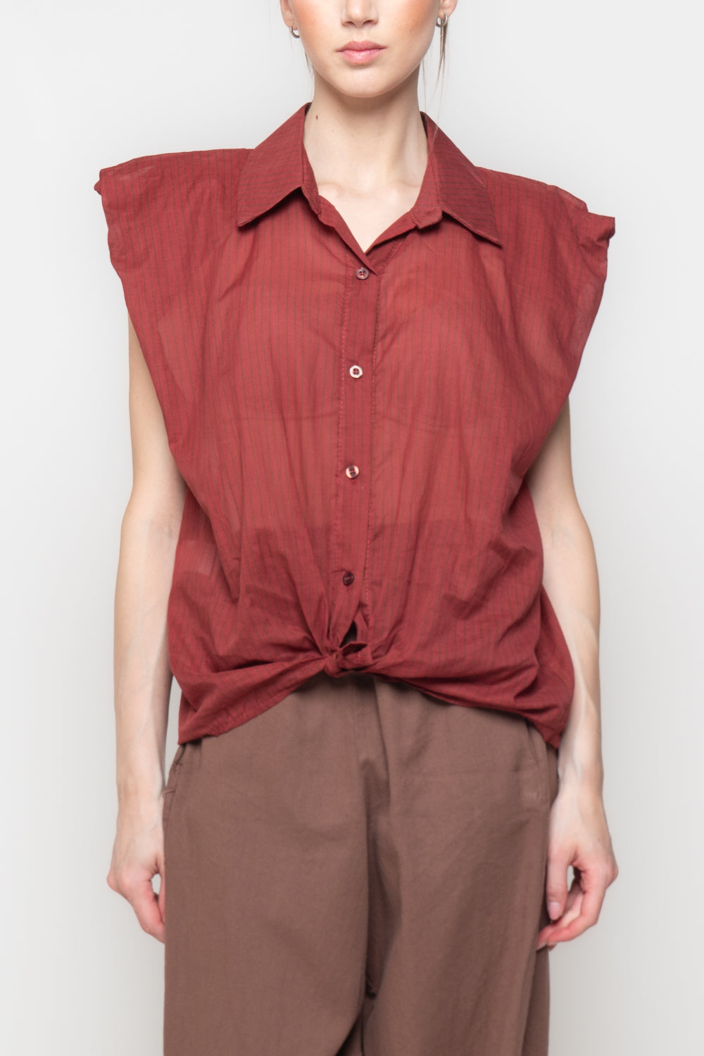 Camicia Smanicata a Righe