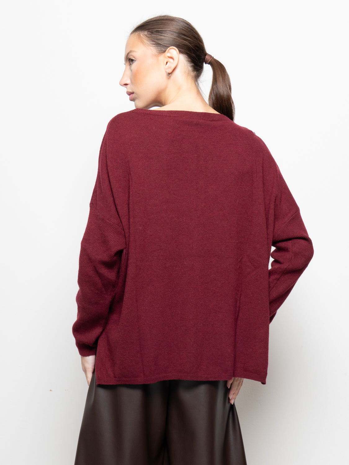 Maglia over in misto cashmere