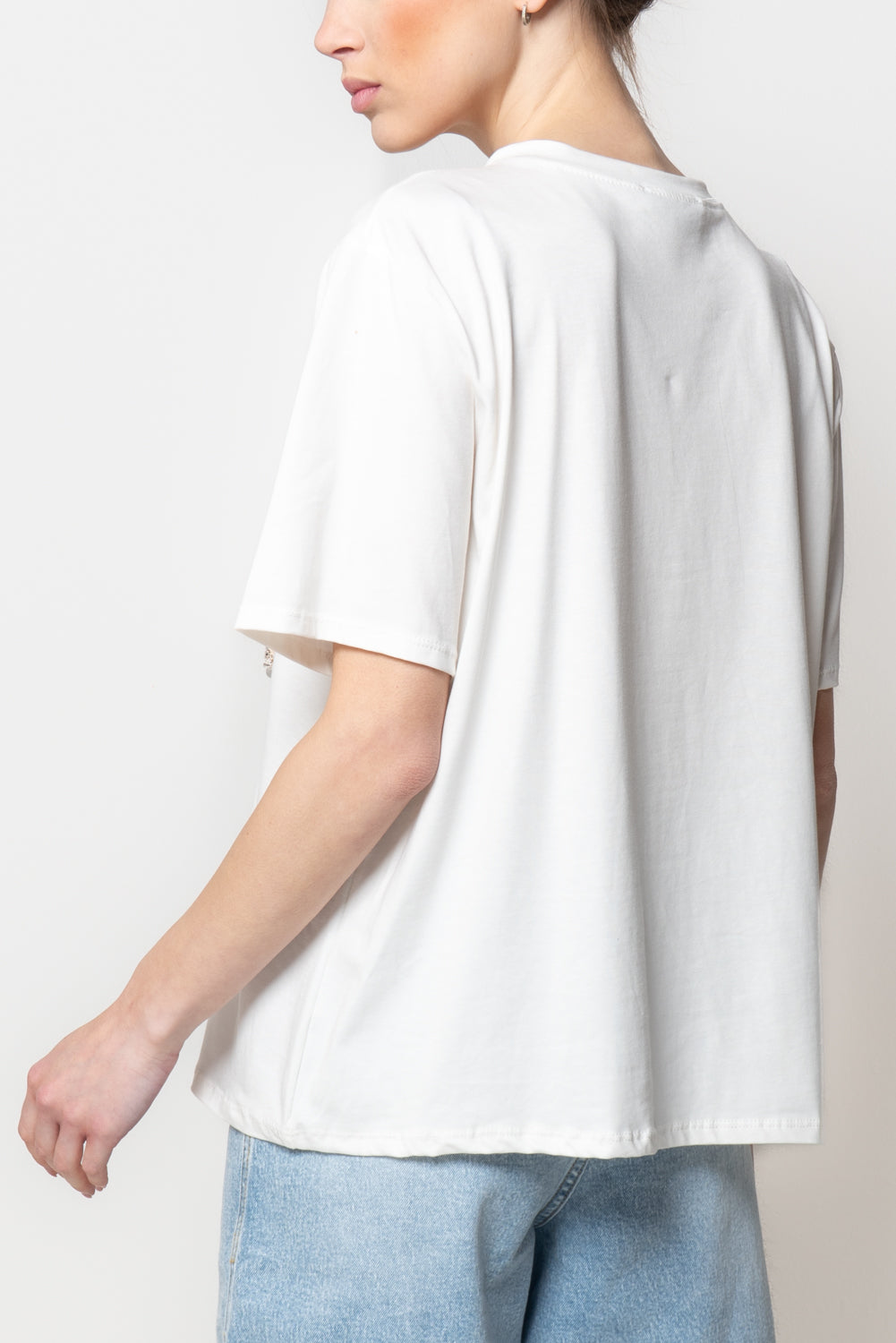 T-shirt con Tasca Paillettes