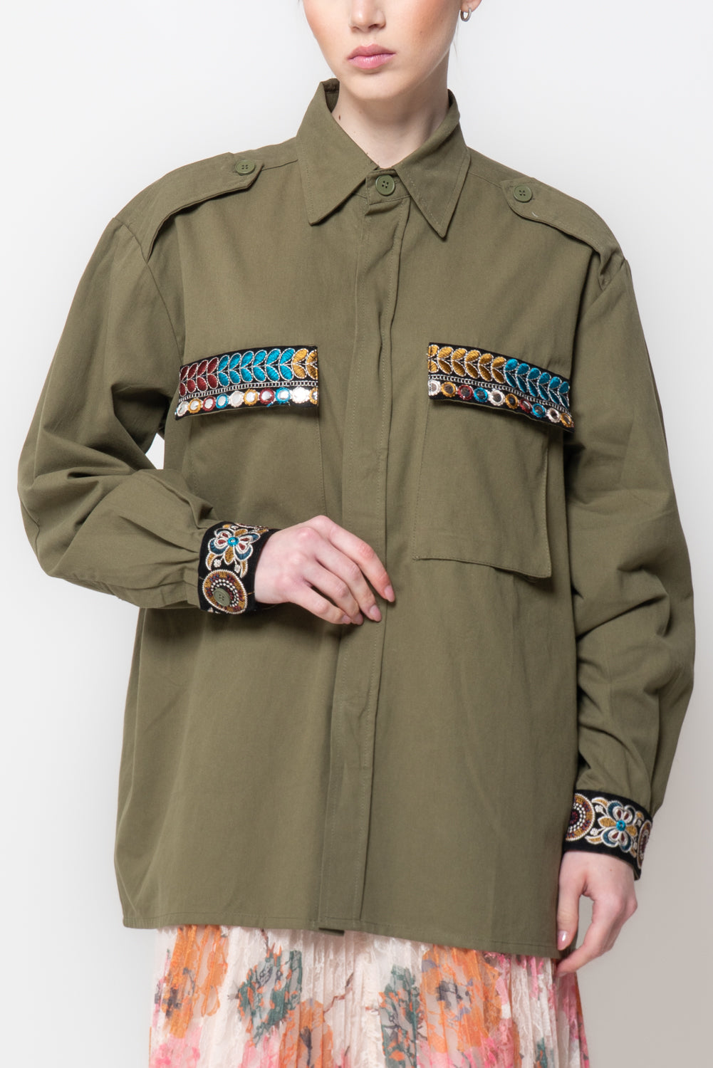 Sahariana Militare Patch dietro