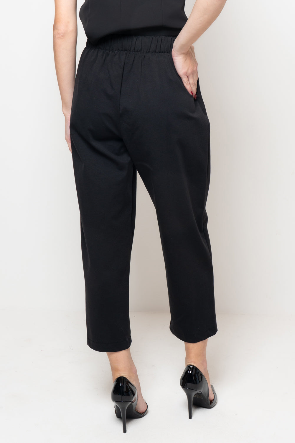 Pantalone in punto milano doppio bottone