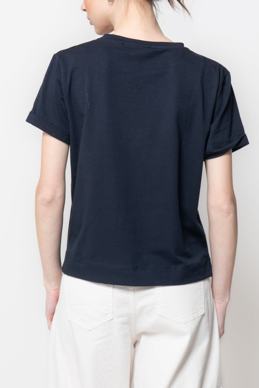 T-shirt con risvolto sulla manica