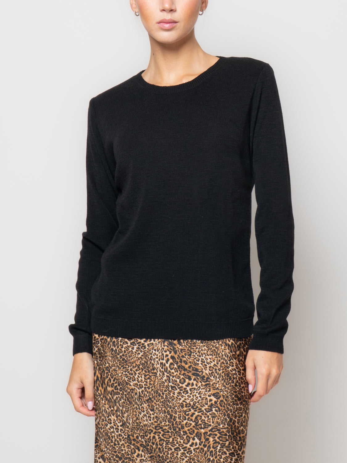 Maglia paricollo in misto lana