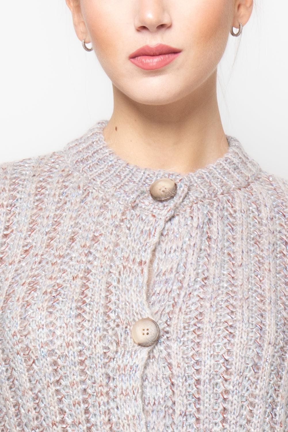 Cardigan misto mohair melange