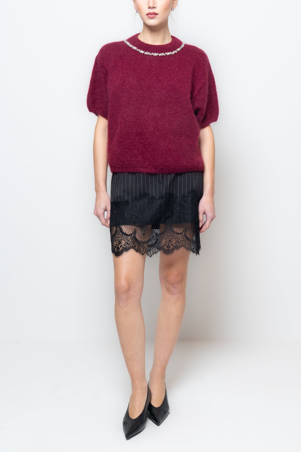 Maglia manica corta gioiello