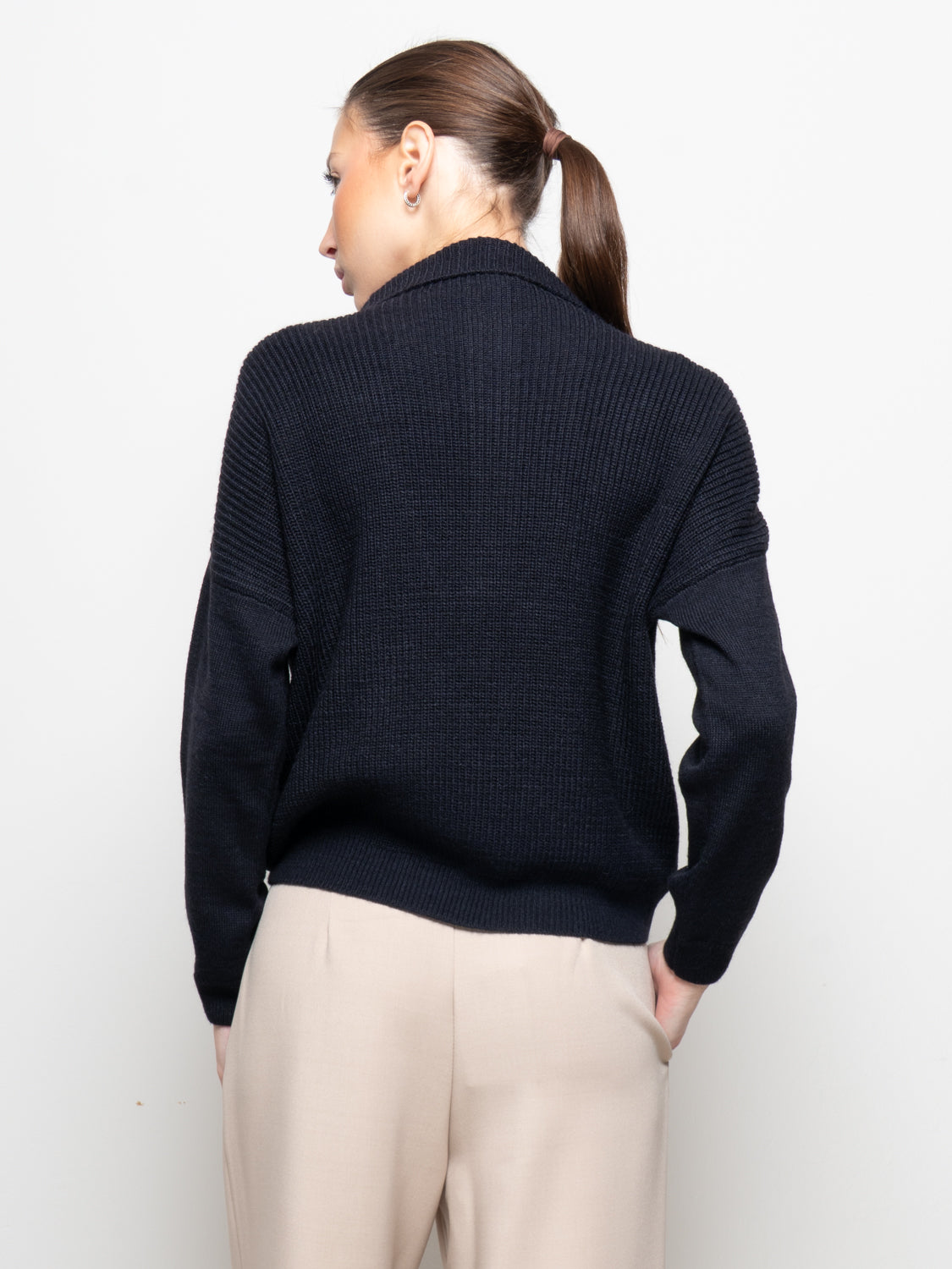 Maglione con collo a zip