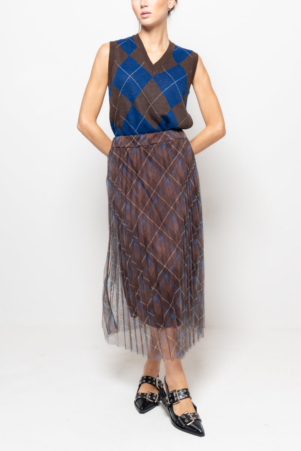 Gonna in tulle stampato