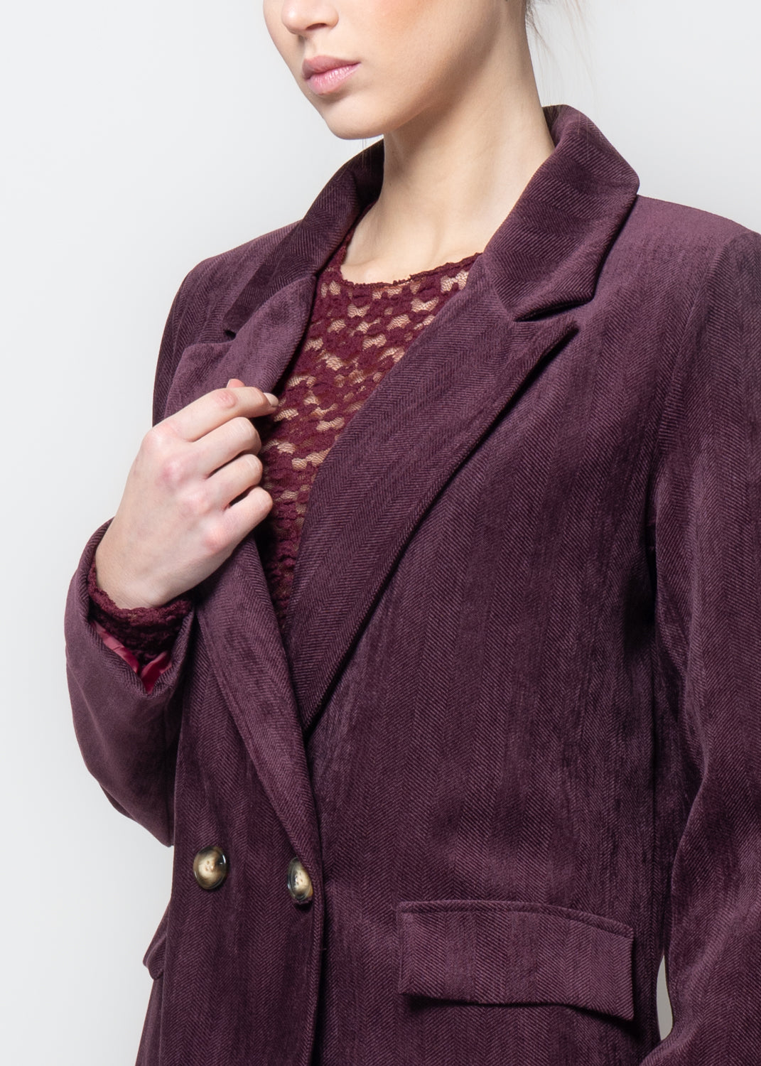 Giacca in velluto doppiopetto