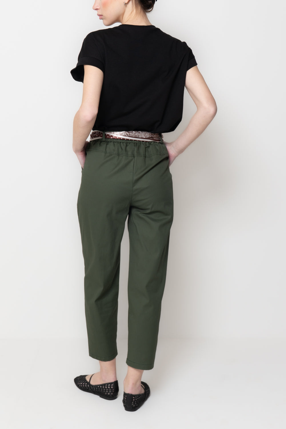 Pantaloni con Cintura Foulard