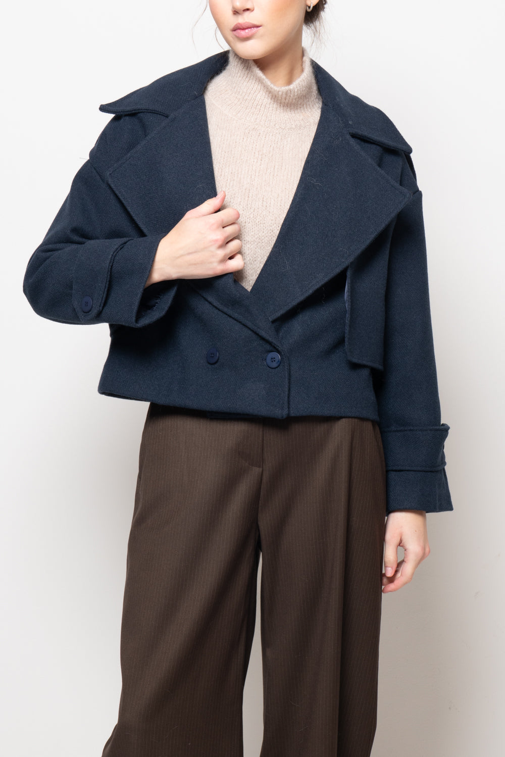 Giubbotto doppiopetto crop