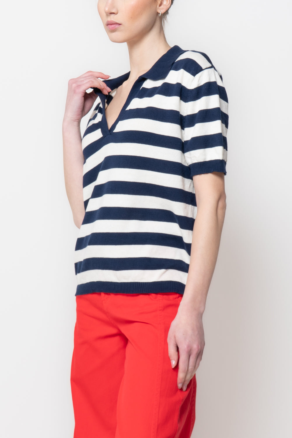 Polo in Maglia a Righe