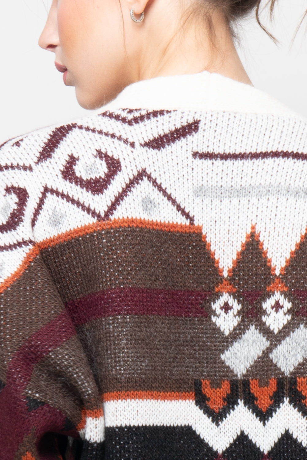 Cardigan fantasia etnica