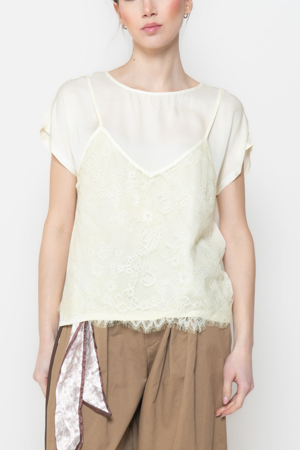 Top Combinato con Pizzo