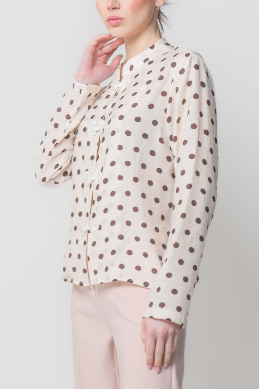 Camicia a Pois con Alamari