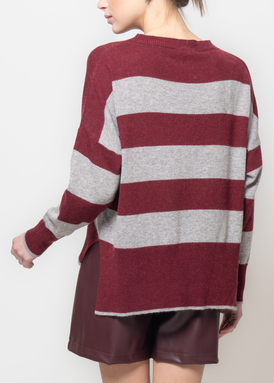 Maglia a righe misto cashmere