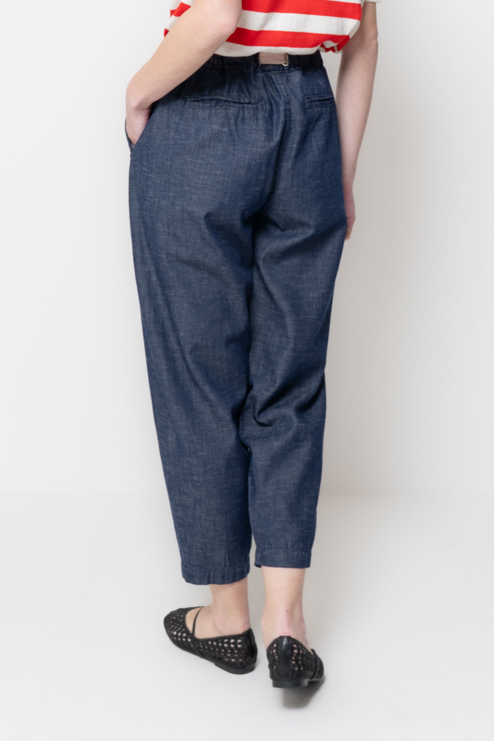 Pantaloni denim leggero con Coulisse
