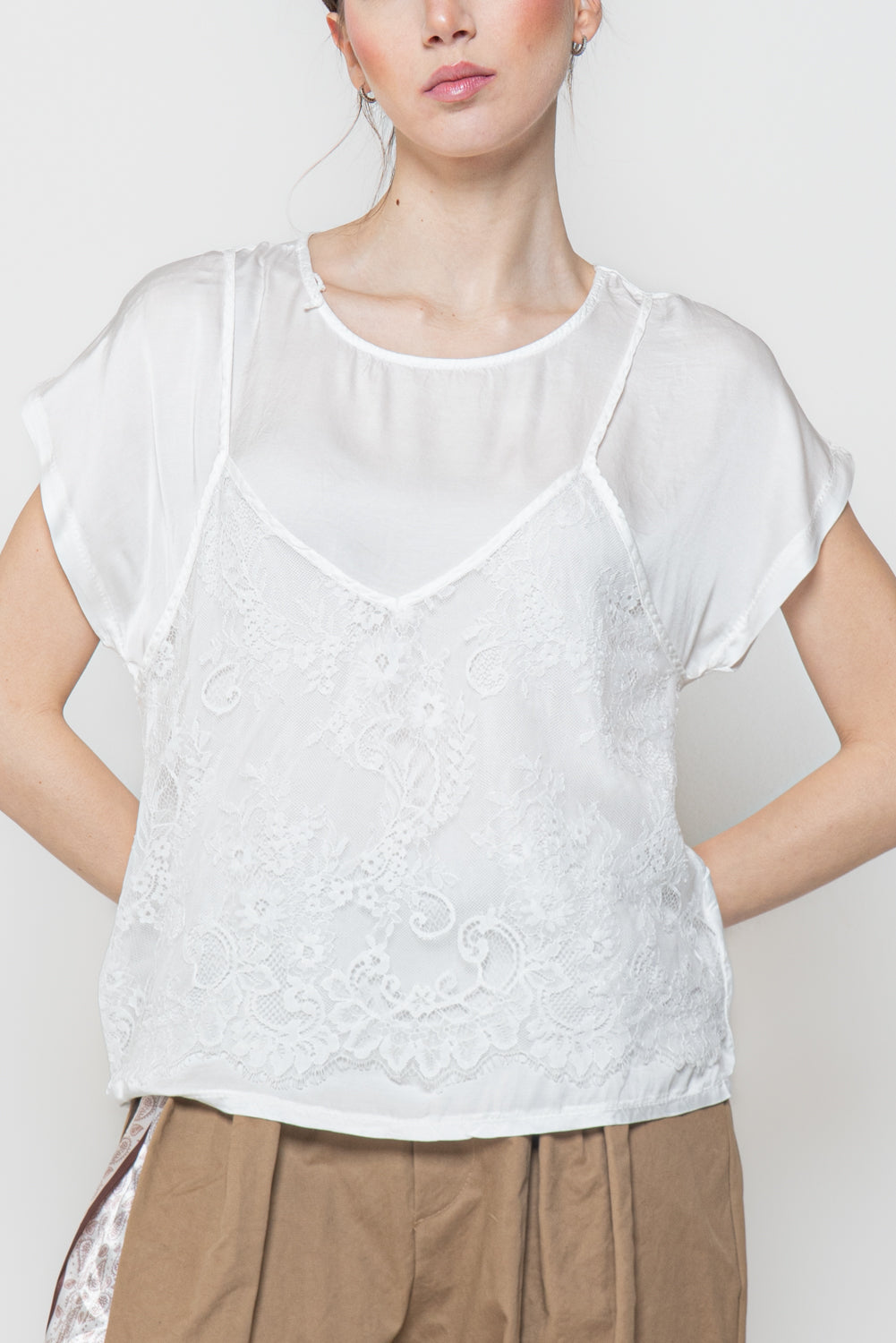 Top Combinato con Pizzo