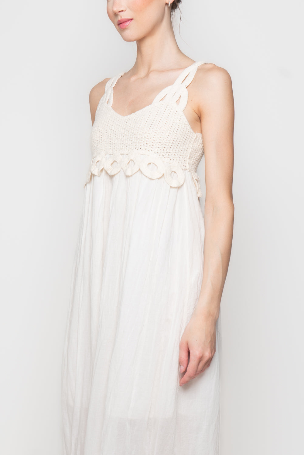 Abito con top in macramè