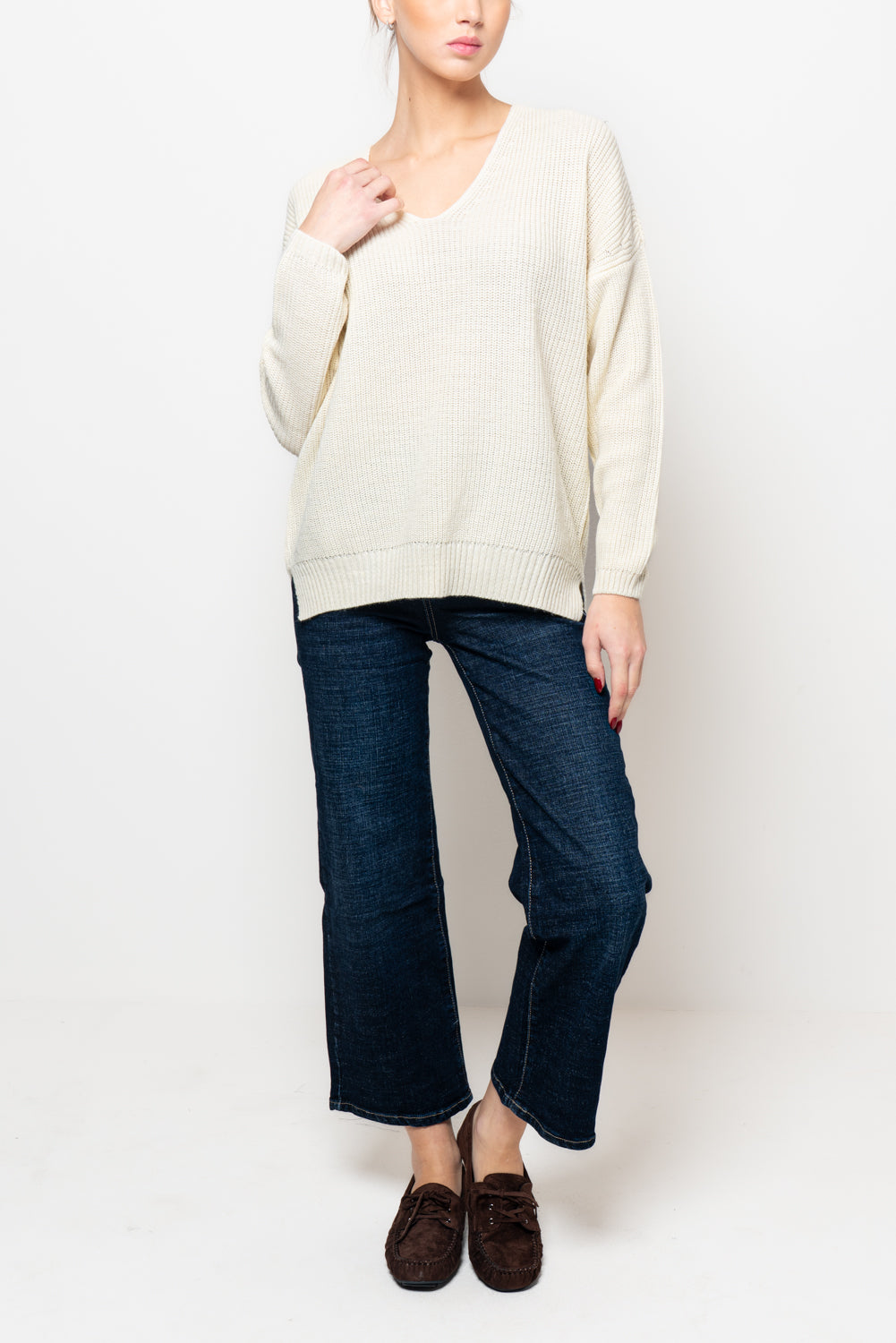 Maglia inglese scollo a V