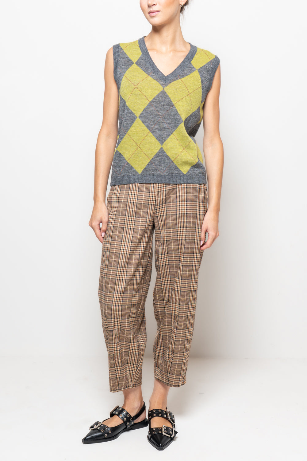 Gilet a rombi a corpetto