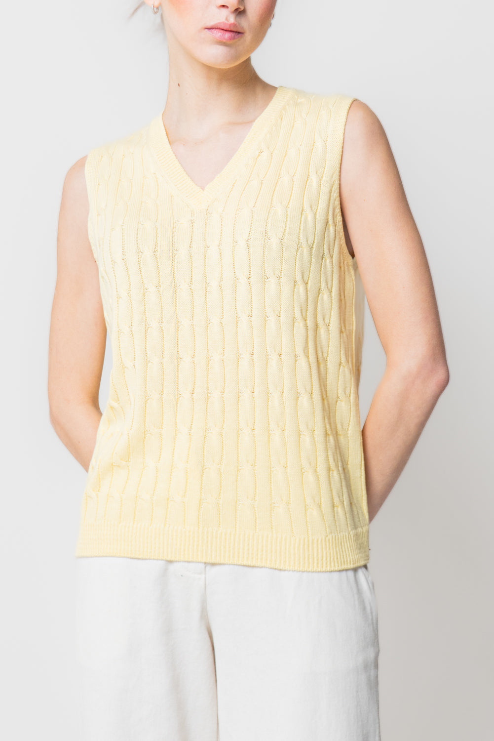 Gilet in Maglia a Trecce